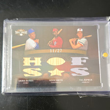 Topps 2009 Triple Threads Banks Smith Ripken 11/27 Game Used HOF