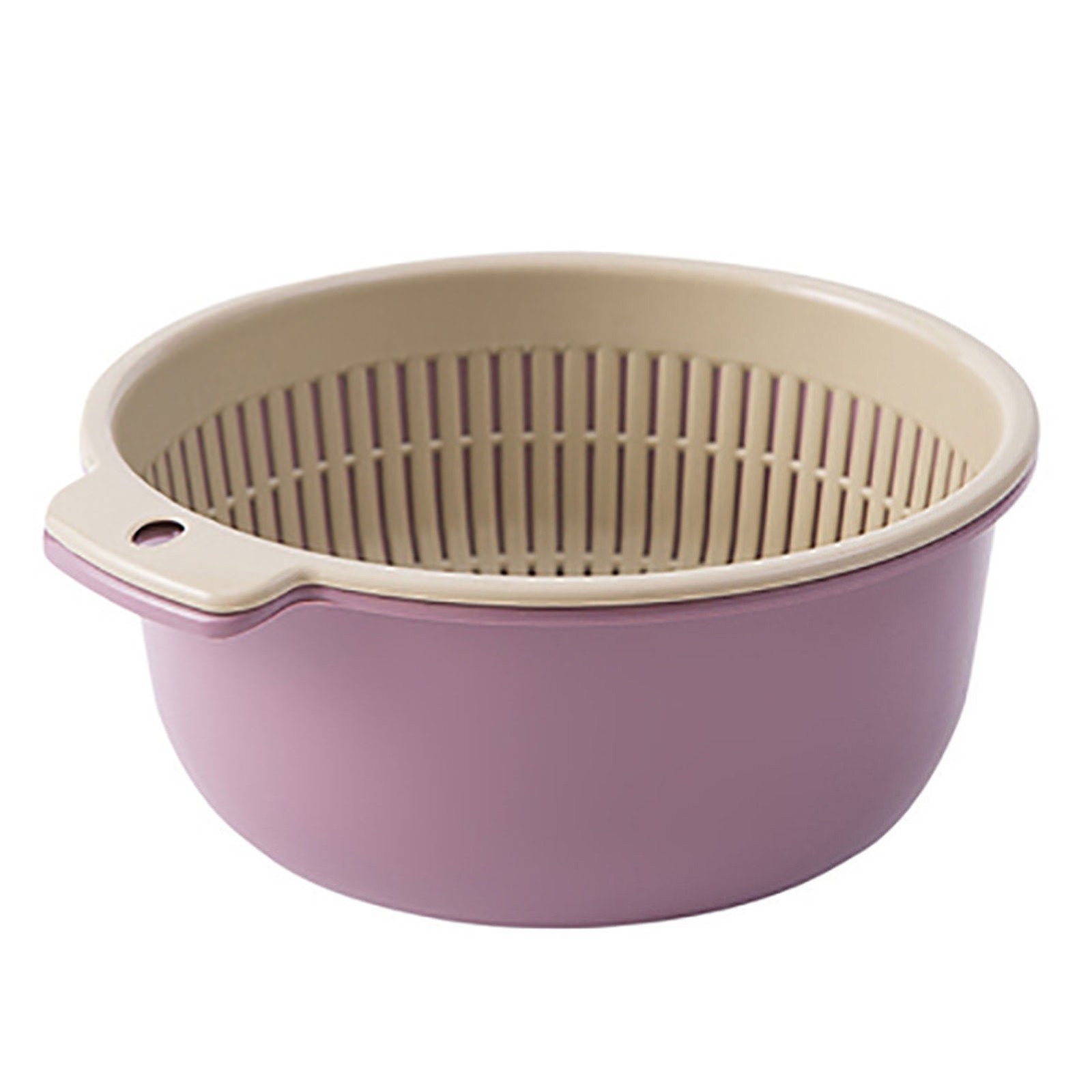 Kitchen Strainer Colander Bowl Set Space Saving Double Layer Strainer Basket For