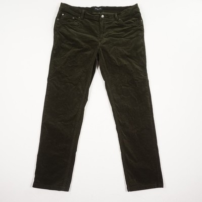 BEXLEYS MAN Herren Cordhose Gr. 26 Grün Mid Waist Straight Fit Casual Baumwolle
