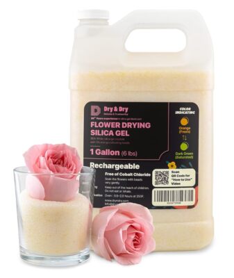 Dry & Dry 1 Gallon-NET 6 LBS Color Indicating Premium Silica Gel Flower Dryin...