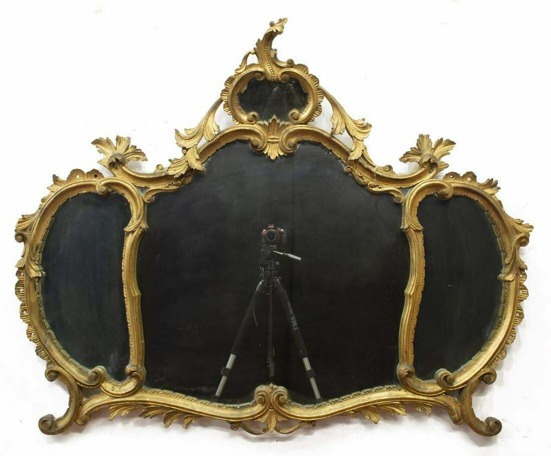 Antique Mirror, Giltwood, Italian Venetian, Wall, Early 1900s, Gorgeous Decor!!
