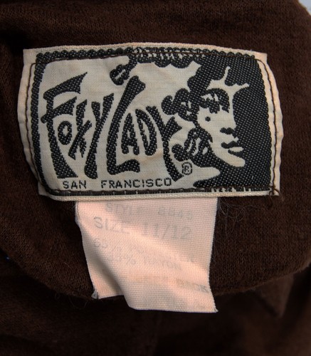Vintage FOXY LADY San Francisco Size 11/12 full button Brown Dress Tie Belt - Picture 4 of 4