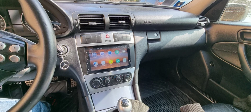 AUTORADIO ANDROID 11 NAVIGATORE PER MERCEDES BENZ CLASSE C W203 C220 C230 C240 - Immagine 3 di 4