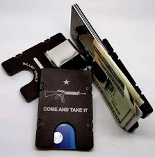 BilletVault Wallet Aluminum RFID protection Come And Take It AR15