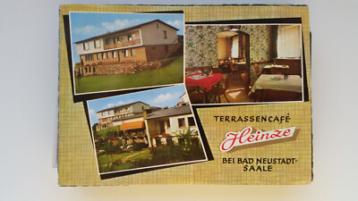 Postcard F 521 Bad Neustadt-Saale Terrace Cafe Heinze