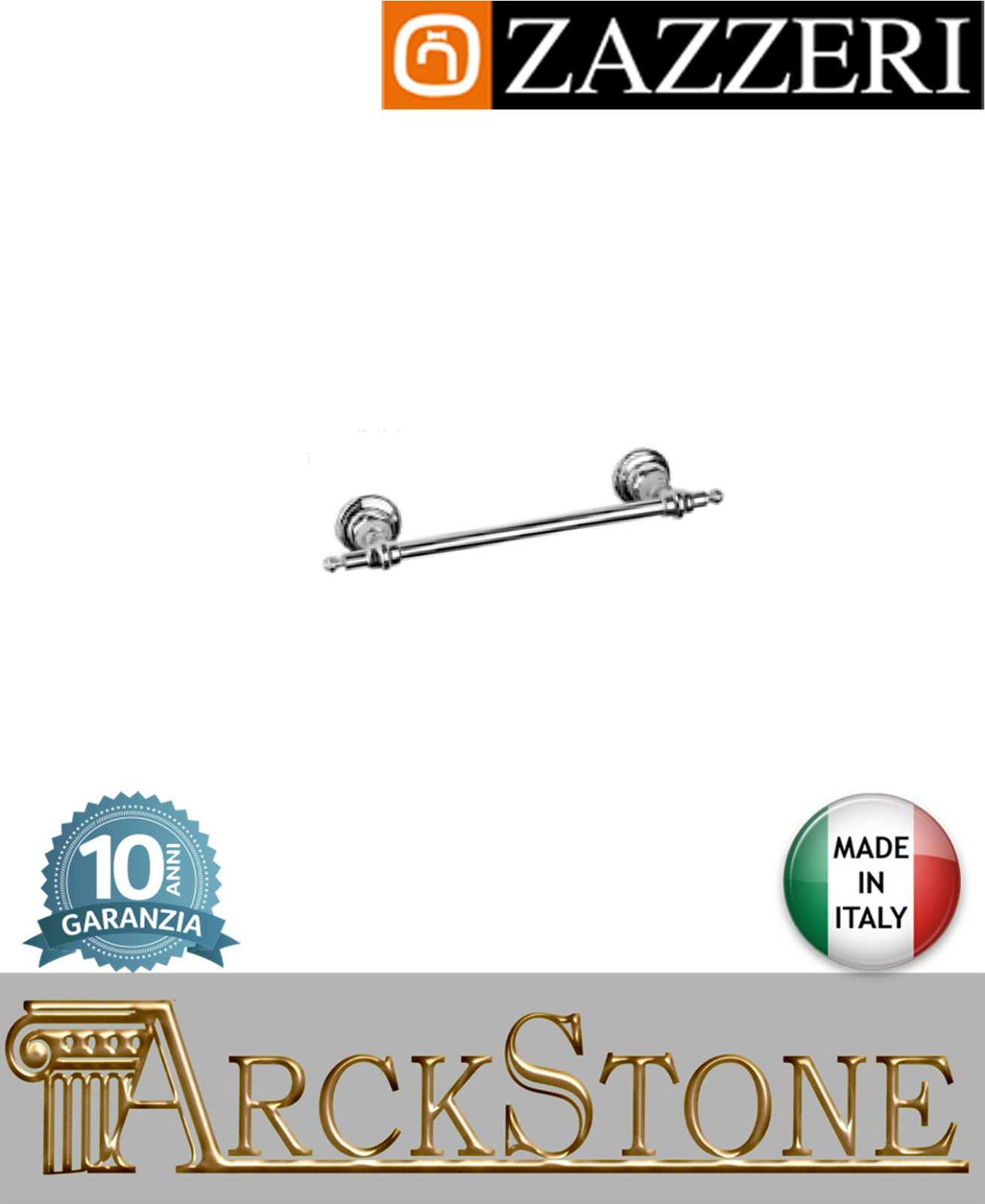 Puerta toalla Zazzeri Kent 3 latón cromado parojo accesorios mm H70 L600 P95 Puerta toalla Zazzeri Kent 3 latón cromado parojo accesorios mm H70 L600 P95