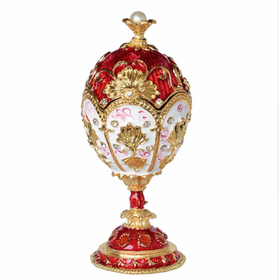 Crystal Faberge Easter Egg Russian Retro Imperial Royal Trinket Jewellery Box