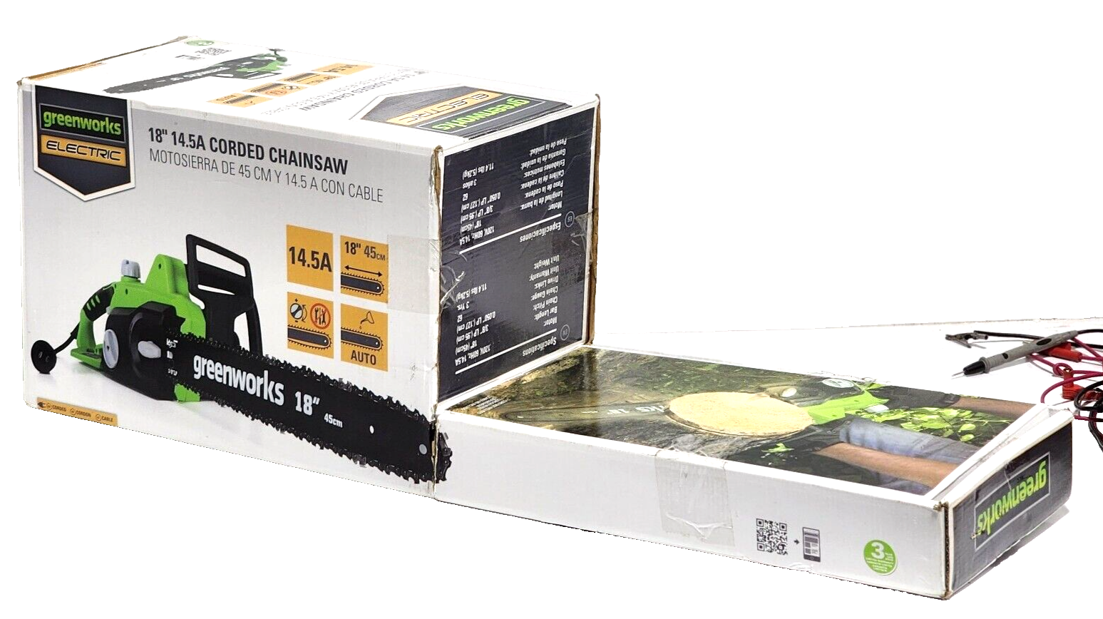 NEW Greenworks 20332 14.5 Amp Corded Electric Chainsaw 18 inch Chain eBay