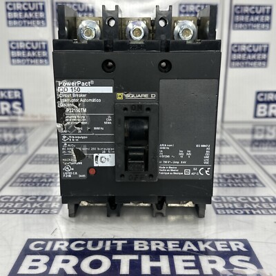 Square D QDP32150TM 150 Amp 240V 3 Pole Circuit Breaker-Warranty (Ship Same Day)