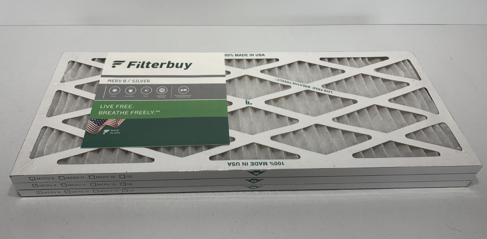 Filterbuy MERV 8-12 Pleated Air Filter 30x30x1 for AC & Furnace