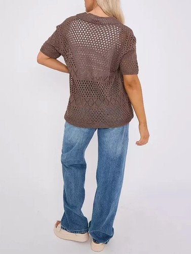 Womens Short Sleeve Tie Up Open Front Shrug Ladies Knitted Cropped Bolero Short - Picture 28 of 37