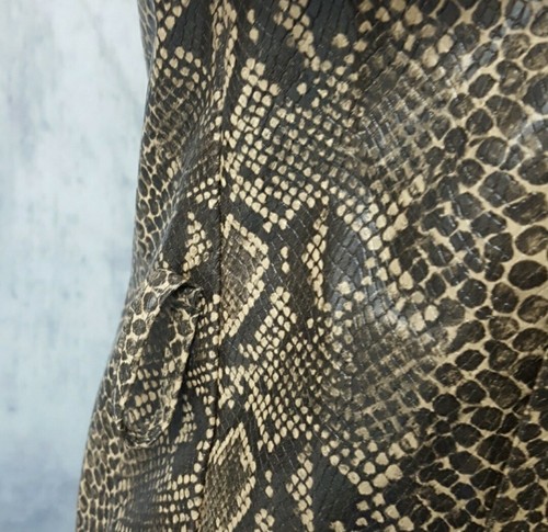 Vintage Faux Snakeskin, Jacket Fuda Trench Style Unique, Funky, Hip, Rock Sz S - Picture 11 of 12