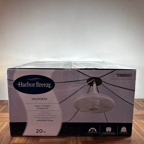 Harbor Breeze Valdosta 20" Portable Indoor/Outdoor Fan - L1120H-WH - Picture 4 of 4