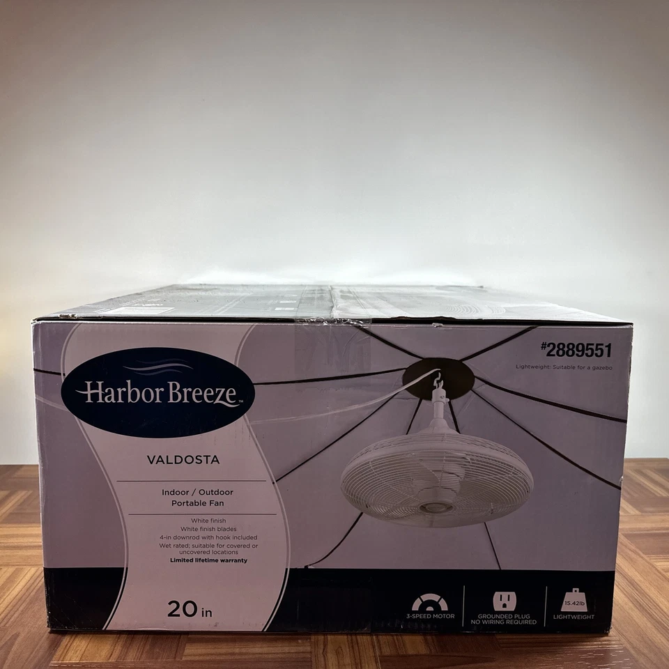 Harbor Breeze Valdosta 20" Portable Indoor/Outdoor Fan - L1120H-WH - Image 4 of 4