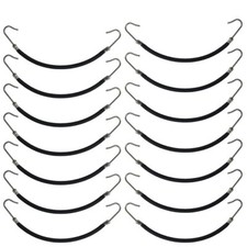 24 Pieces Ponytails Hooks Elastic Band Hair Clips Rubber Bands Holder black