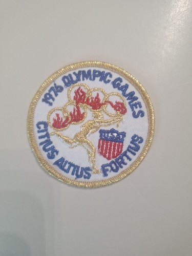 USA OLYMPIC Cloth Sew-On Patches VTG 1972 76 New Unused Embroidered - Picture 5 of 6