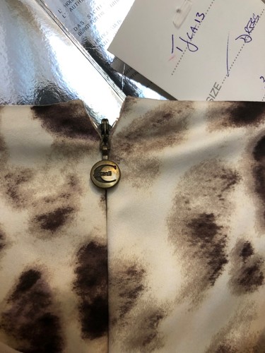 Abito beige Roberto Just Cavalli seta taglia 46 10/12 NUOVO CON ETICHETTE - Foto 8 di 14