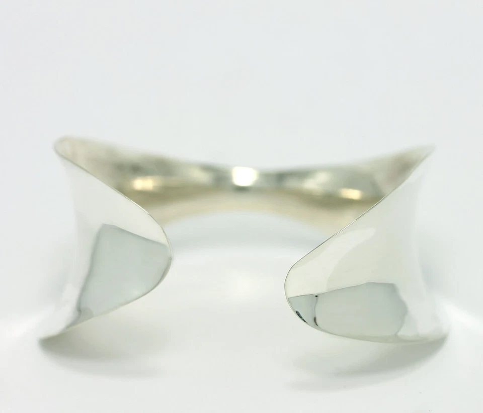 Brazalete graduado Robert Lee Morris RLM de plata esterlina forma libre 7" Foto 3 de 4