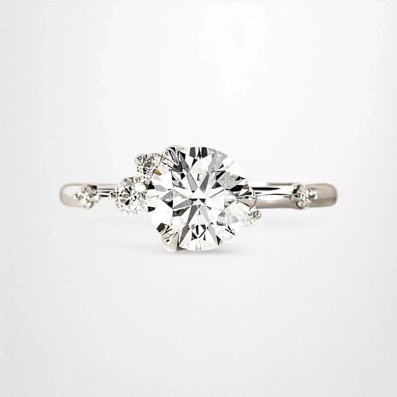 Wedding Ring 1.20Ct Round Diamond IGI Certified Lab Created 14K White Gold