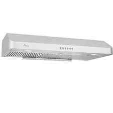 Awoco RH-R06 30", 36" S/S 6"H, 900CFM Range Hood, 2 LED Lights, Rectangle Top