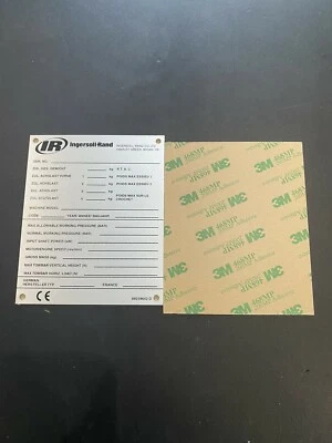 1 X COMPRESOR DE AIRE INGERSOLL RAND MATRÍCULA SERIE 89259642 90mm x110mm