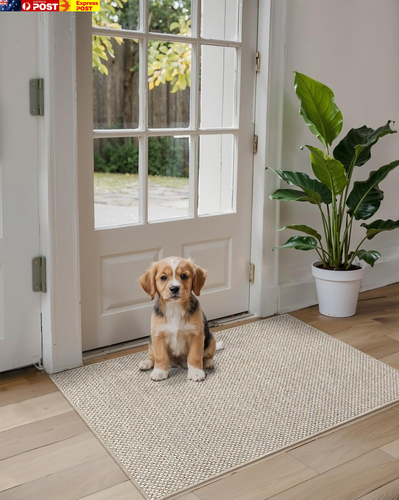 Door Mat Indoor Entrance, 44 X 76 Cm Ultra Non Slip Rubber Backed Dirt Trapper, - Picture 2 of 9