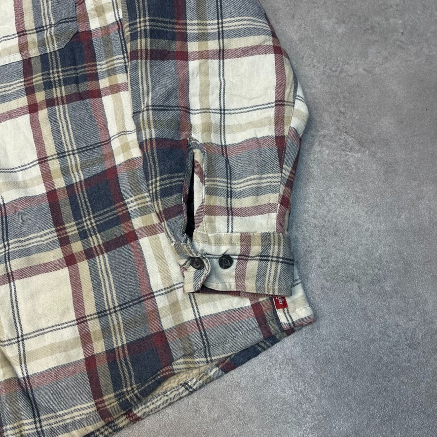 Wrangler Over Shirt Mens Large Check Fleece Lined Checkered Western Jacket Brown image 5