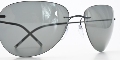 Silhouette Pol Sunglasses 8697 75 9040 Titan Pilot Black Gray Anti-glare