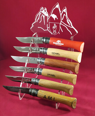 Toller Plexi-Aufsteller für 6 Messer aus Savoyen Ref. C6SJM