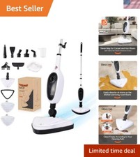 Lightweight Handheld Steam Mop for Floors and Carpets with Detachable Tools