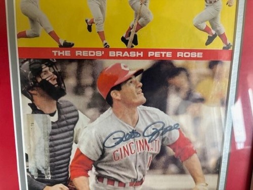 Pete Rose Cin. Reds Signed Sports Illustrated Magazine 5-27-68 JSA COA w/Frame - Picture 7 of 13
