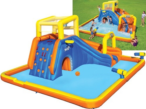 Giochi Gonfiabili Piscina Parco Acquatico Super Waterway Bestway 551X502X265