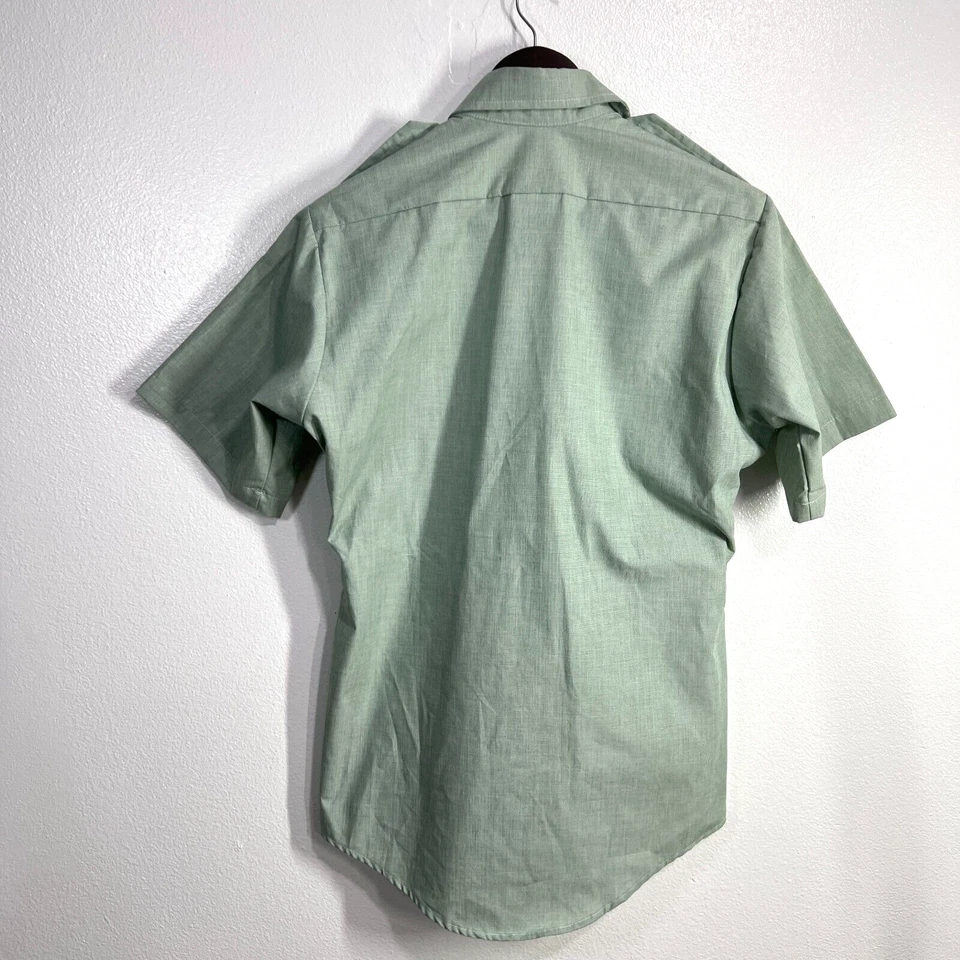 Camisa con botones de escritorio militar manga corta DSCP Garrison Collection para hombre 14,5 Foto 2 de 4