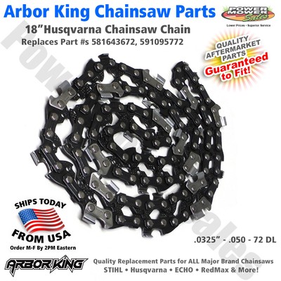 72DL .325 HUSQVARNA 42 18/" CHAINSAW CHAIN