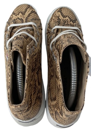 Stivaletto sneaker alto Superga marrone marrone marrone taglia 6,5 scarpe donna NUOVE - Foto 4 di 8