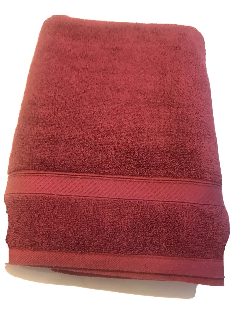 Nestwell Bath Towel 30X54Dry Rose (Maroon) 100% Cotton Made In Greenby Oeko  Tex