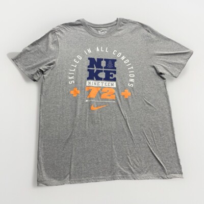 Nike ''Skilled in All Conditions'' T Shirt Men s XL Gray Athletic Cut Sports