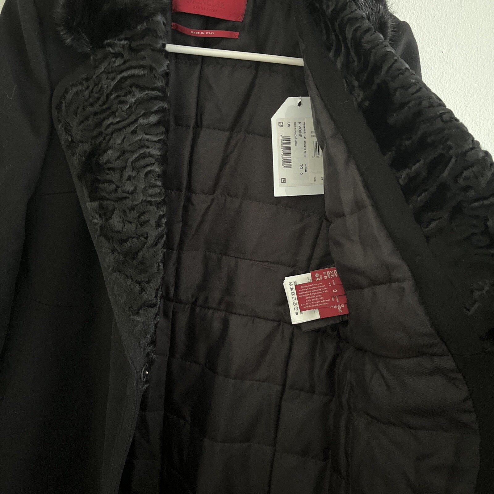 MONCLER Gamme Rouge PIVOINE AUTHENTIC Women’s Black Jacket Coat Size 0 NWT image 5