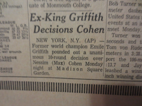 1971 ZEITUNG MUHAMMAD ALI TKO'S JIMMY ELLIS 12. RUNDE - 6 SEITEN - SCHÖN - Bild 8 von 8