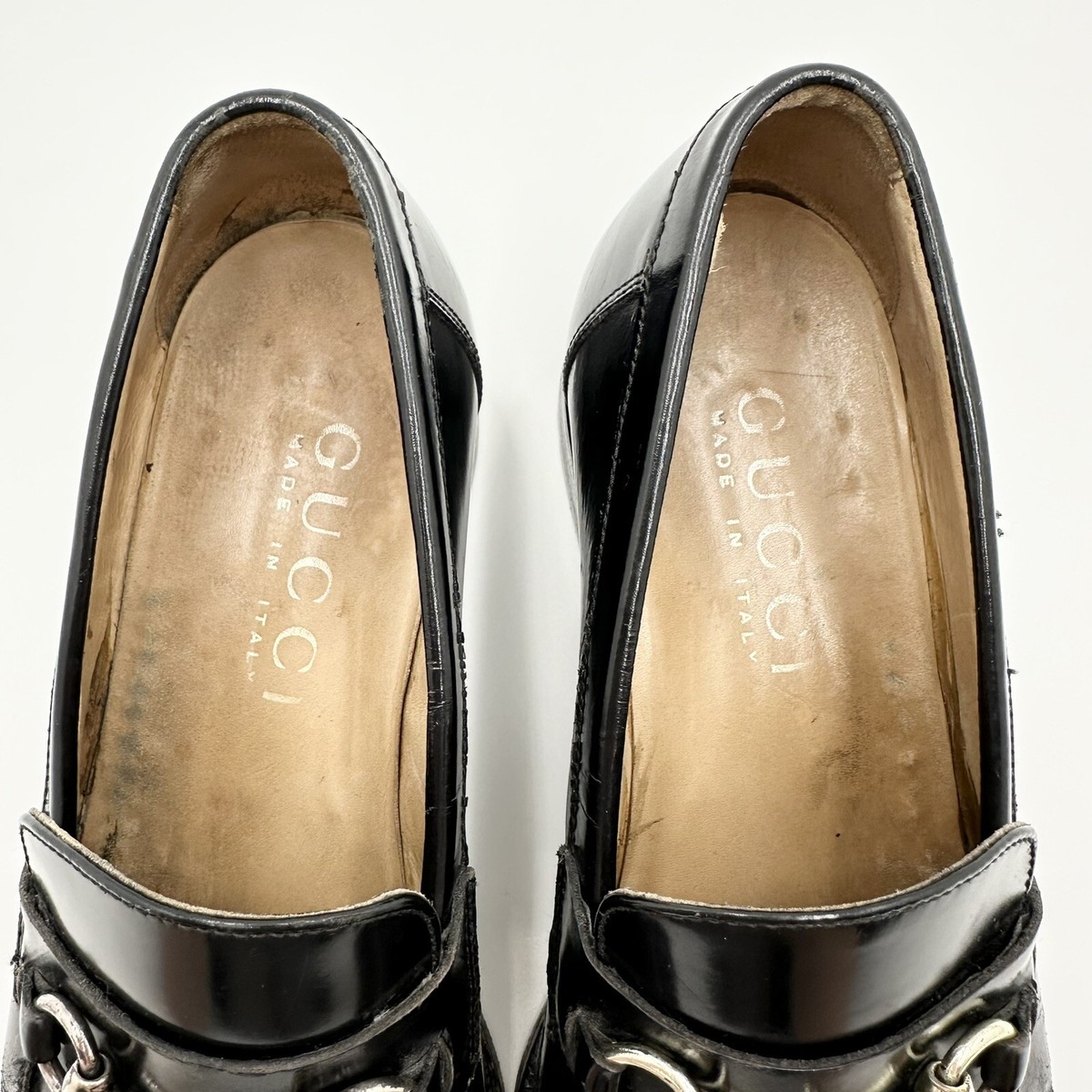 Gucci Horsebit Shiny Black Dress Loafers Shoes # 110-1362 Gucci Horsebit Shiny Black Dress Loafers Shoes # 110-1362