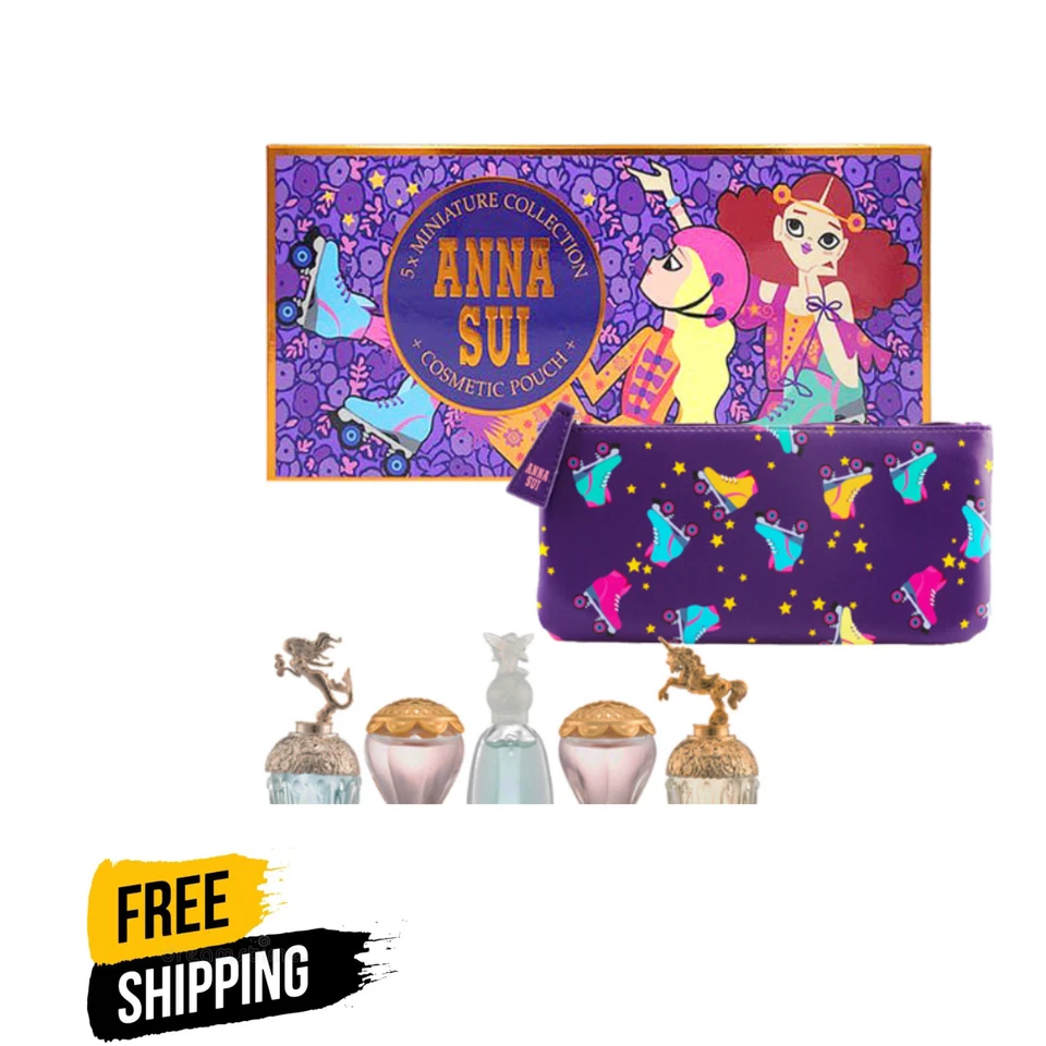 Anna Sui 5 x 0,17 oz/5 ml coleção miniatura conjunto de presente com bolsa - Imagem 2 de 2