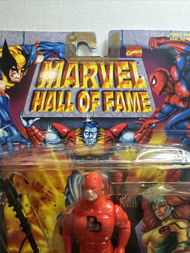 VINTAGE 1996 DAREDEVIL HALL OF FAME ACTION FIGURE TOY BIZ NEW SEALED - Picture 4 of 8