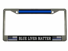 Blue Lives Matter Police Sheriff Design Car License Plate Frame