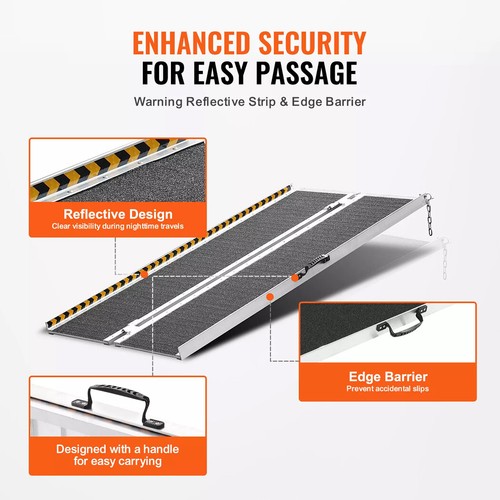 Aluminium Ramp Folding Loading Access Portable Wheelchair Scooter Van 4 SIZE AU - Picture 5 of 17