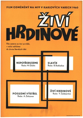GYVIEJI DIDVYRIAI  ZHIVYE GEROI  THE LIVING HEROES Orig. Czech movie poster 1959