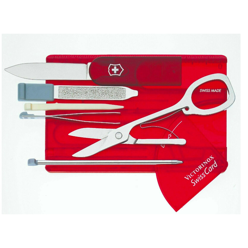Victorinox Swiss Army SwissCard Red Translucent 7611160013590|