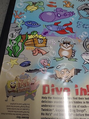 Spongbob Squarepants Lost Episode Hostess Snack 2003 Print Ad