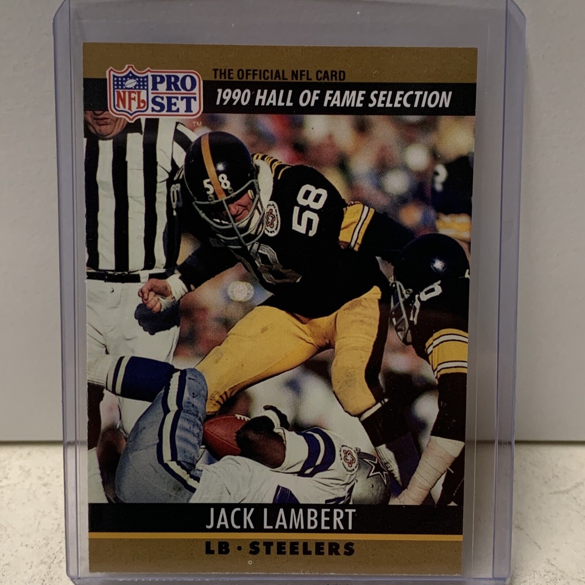 1990 NFL Pro Set #27 Jack Lambert Hall of Fame Pittsburgh Steelers
