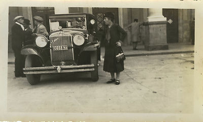 OLD PHOTO - VINTAGE SNAPSHOT - TACOT ROME CAR - OLD CAR 