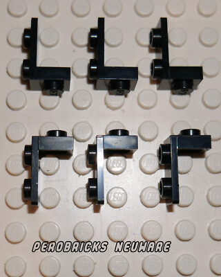 Lego 6x Konverter Bracket 1x1 - 1x2 schwarz #79389 NEUWARE